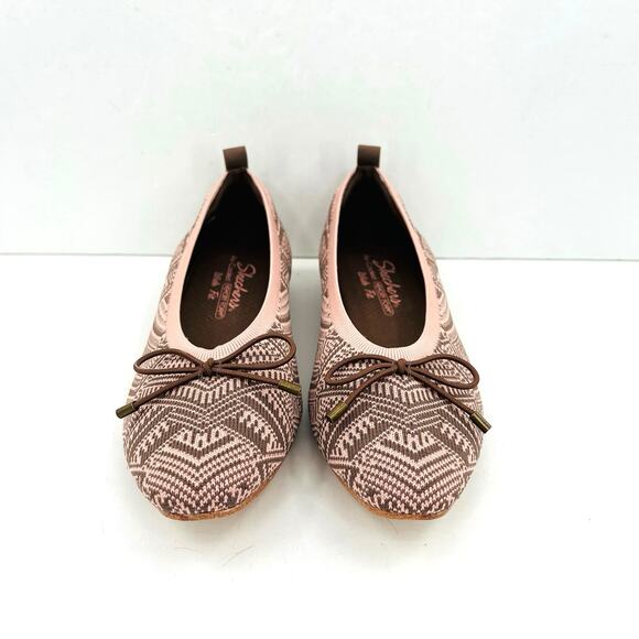NWOT Skechers Wide Cleo Snip Sweet Class knit women’s skimmers mocha ballet flat - Picture 3 of 10